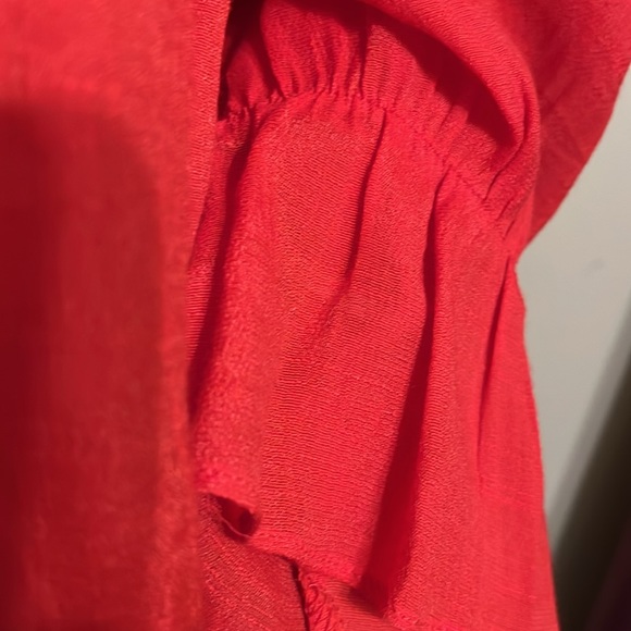 Zac and Rachel XL Red w/ gold tassel boho style blouse. - Picture 2 of 3